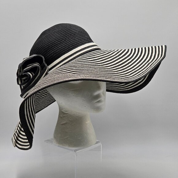 White House Black Market Black & White Floppy Hat main image 10